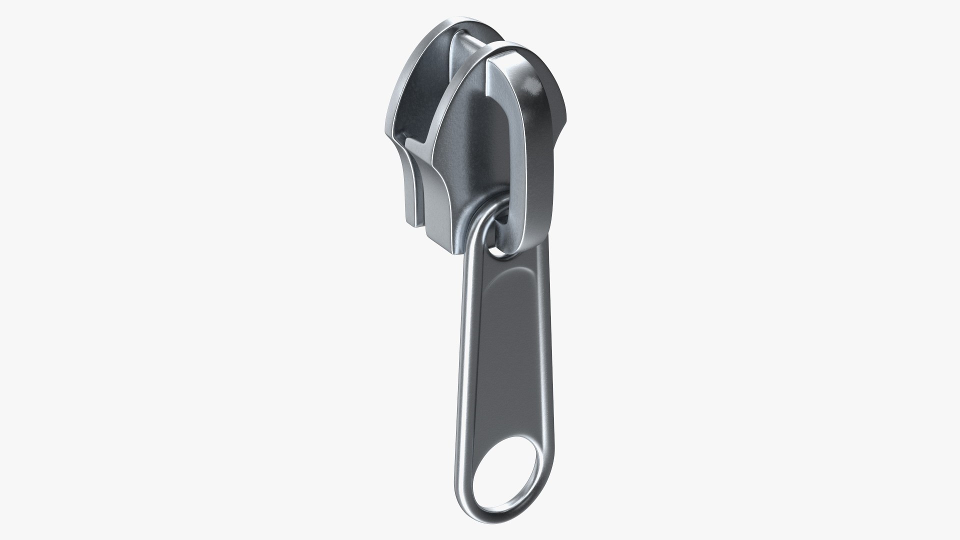 Metal Long Pull Slider 3D model preview