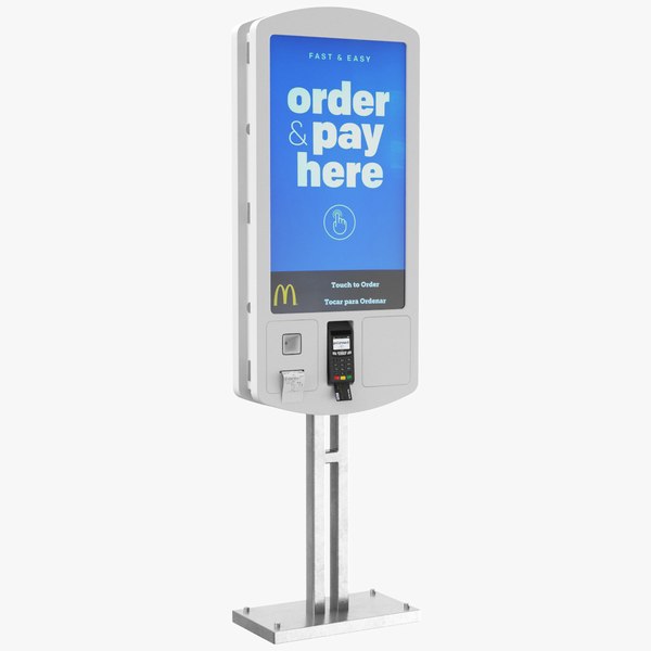 3D Fast Food Electronic Kiosk model