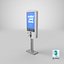 3D Fast Food Electronic Kiosk model
