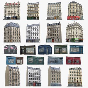 Realistic Paris City Buildings Game Collection