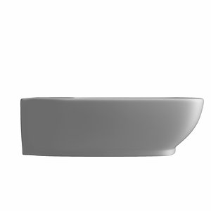 wall hung rounded rectangle 3D