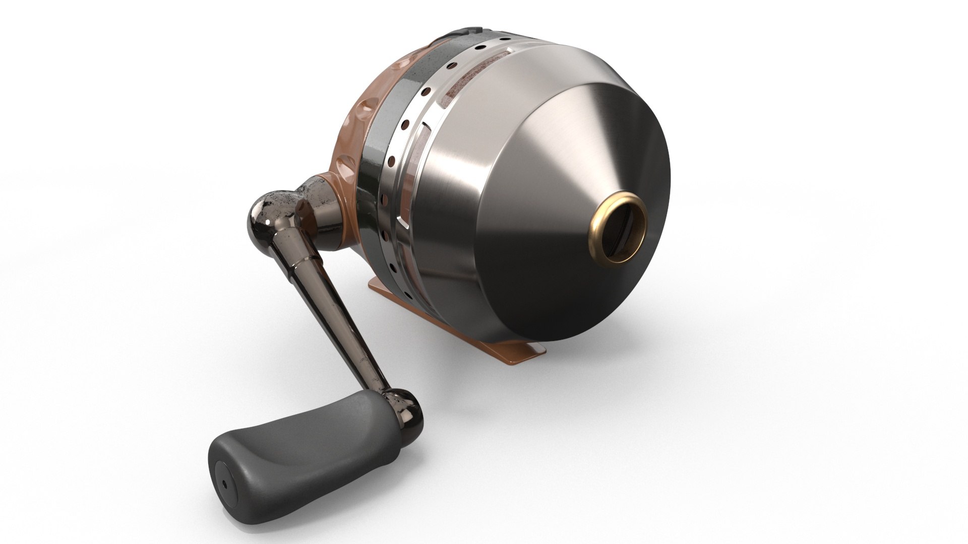 Casting Fishing Reel 3D model preview