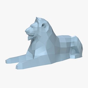3D paper lion model