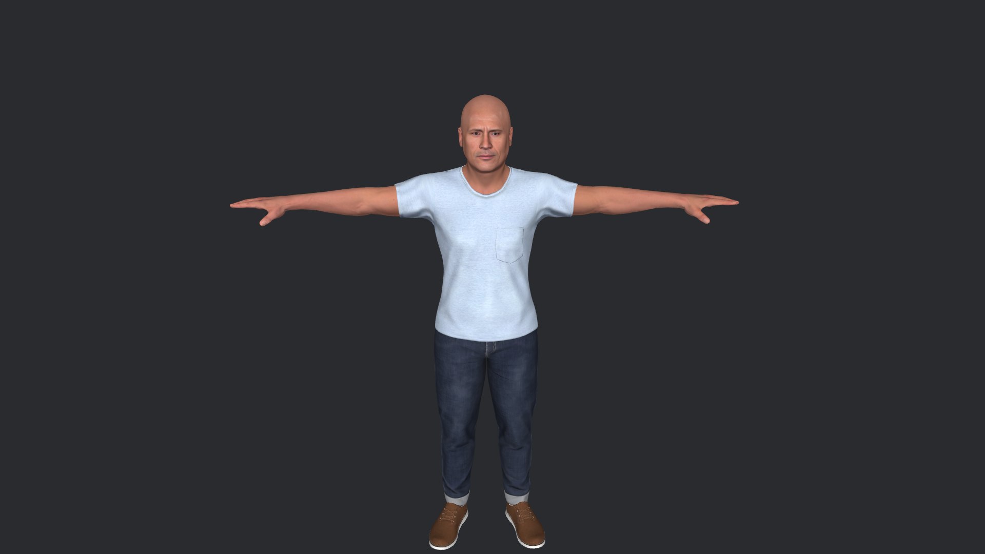 3D Model Dwayne Johnson-The Rock Hyper Realistic Full Body Fully Rigged ...