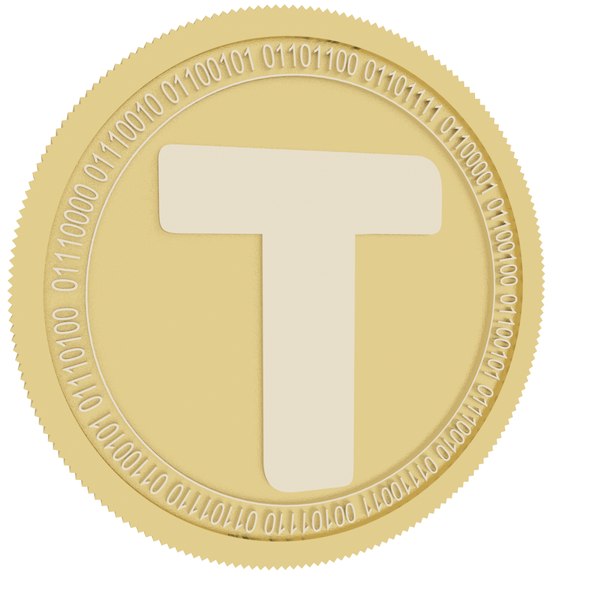 3D model travala gold coin