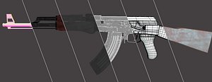 3D ak 47 avtomat kalashnikova