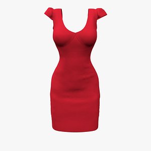 V-Neck Ponti Pencil Career Dress model