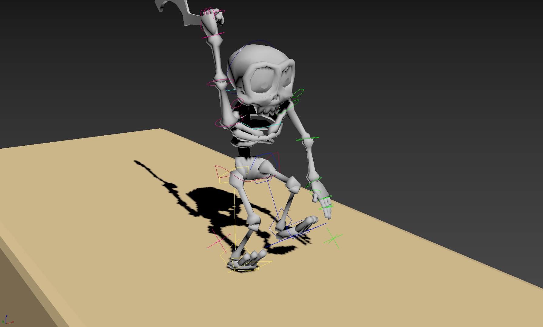 Skeleton Character Rigged Model - TurboSquid 1590030