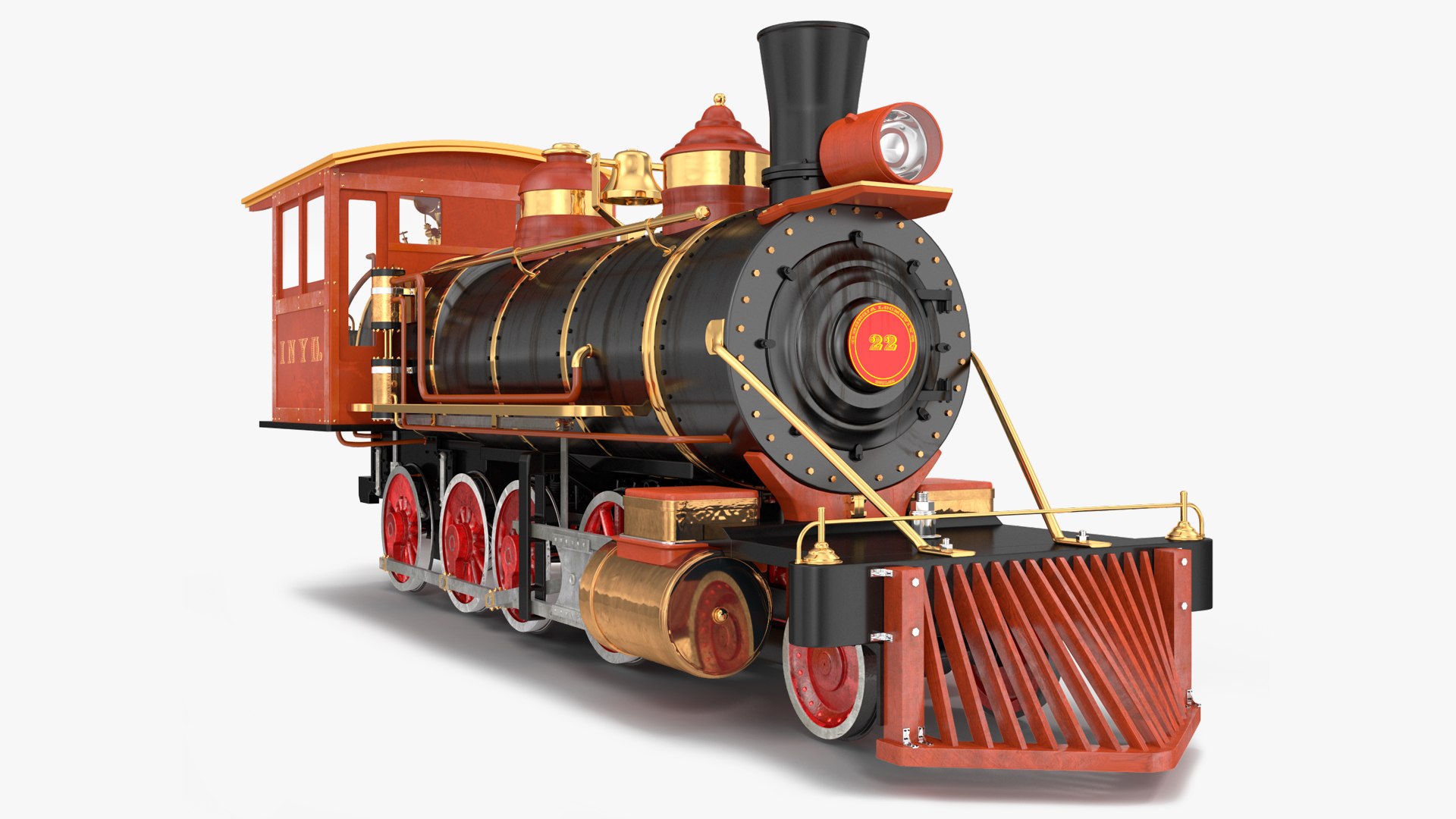 Steam Locomotive 3D model preview