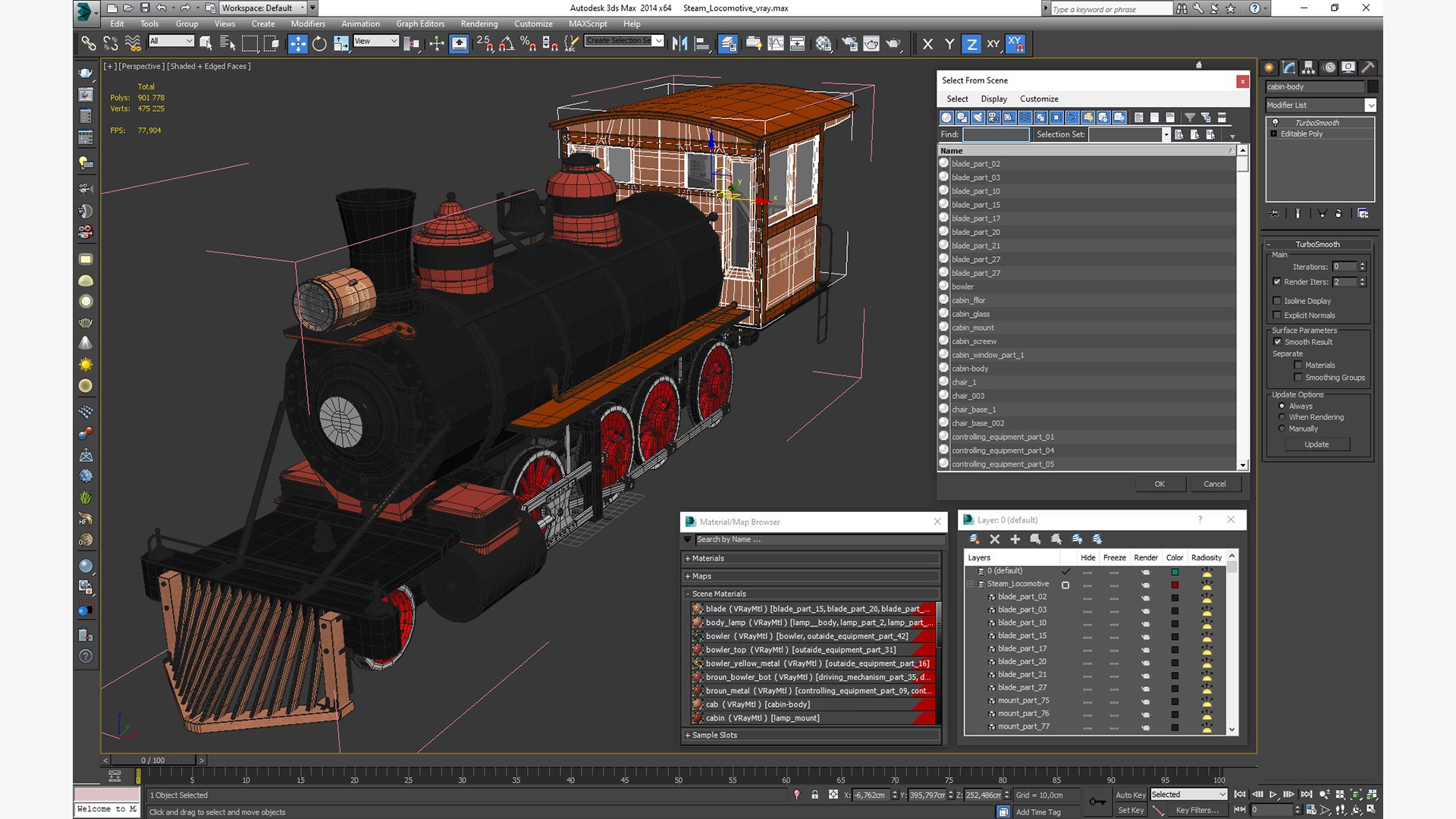 3D Steam Locomotive - TurboSquid 2147277