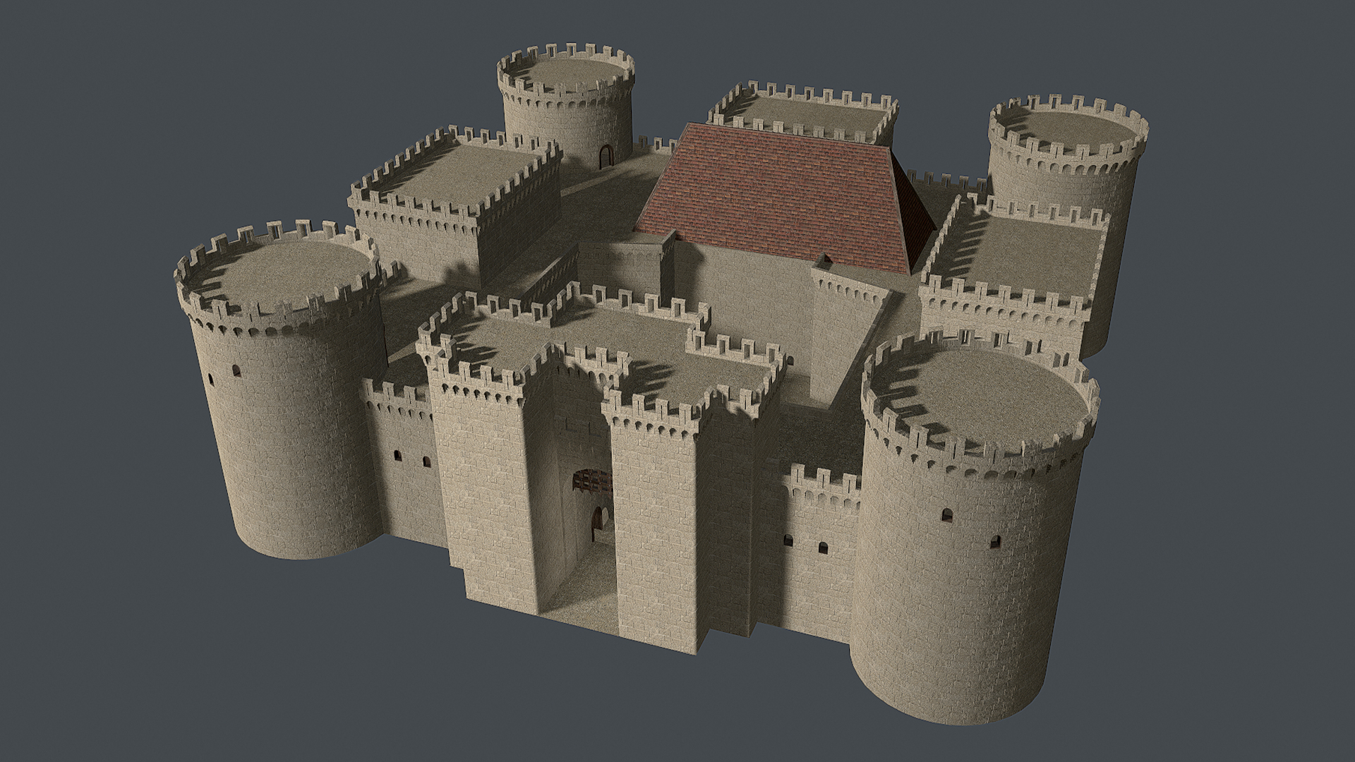 中世の城3Dモデル - TurboSquid 1844561