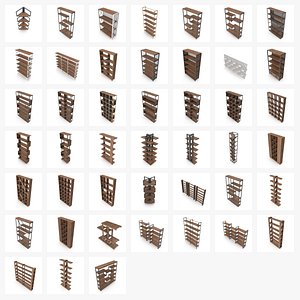 Decorative Shelf Furniture &ndash; High Quality Interior 3D Models (Bundle) model