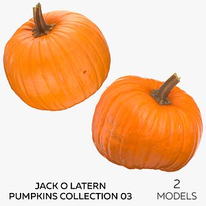 3D model Jack o Latern Pumpkins Collection 03 - 2 models