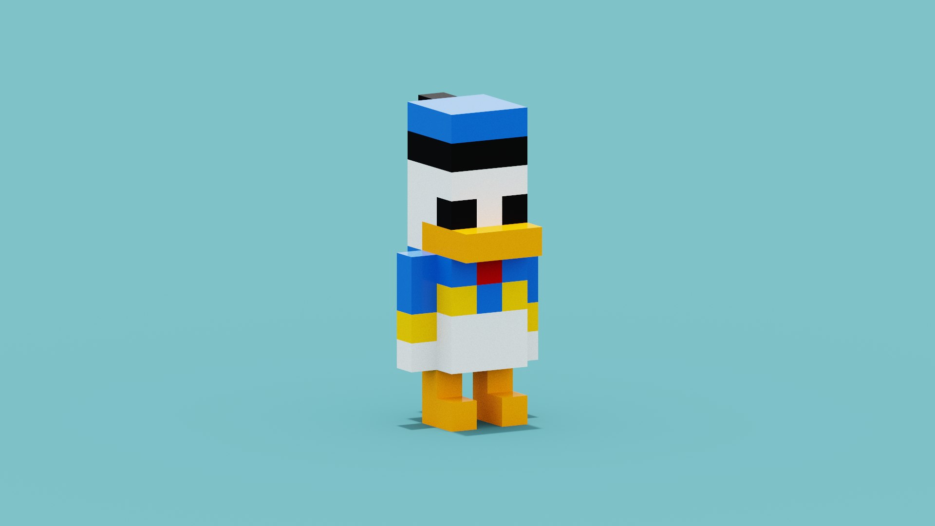 Voxel Donald Duck 3D model https://p.turbosquid.com/ts-thumb/0L/CFHS9z/7S/spin202206140336240009/png/1655167737/1920x1080/fit_q87/6a20d25b62c50c2523d809bbe3f4ccfe0bef0627/spin202206140336240009.jpg