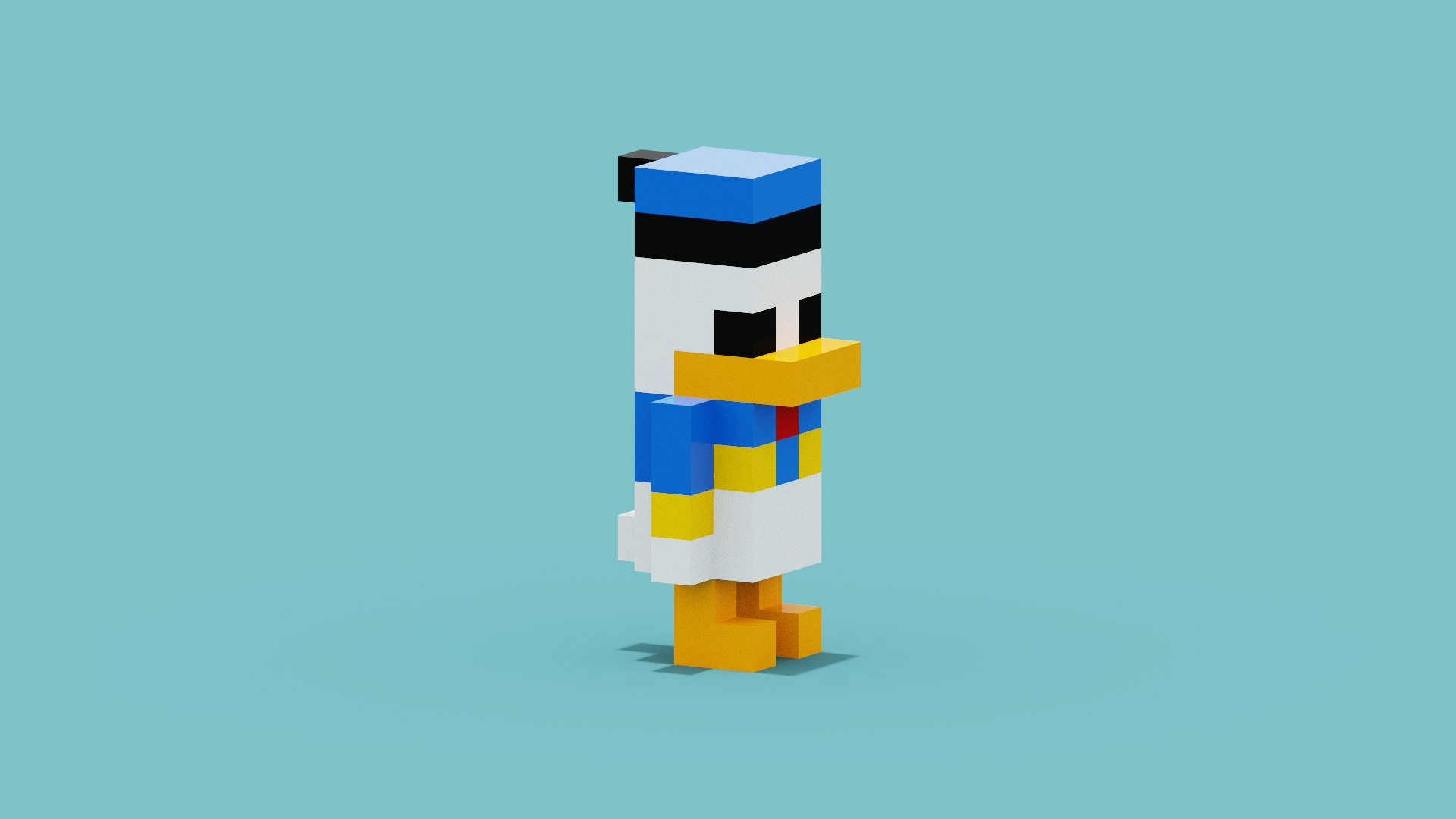 Voxel Donald Duck 3D model https://p.turbosquid.com/ts-thumb/0L/CFHS9z/Or/spin202206140336240008/png/1655167748/1920x1080/fit_q87/b15ccf6dc6cafadf6439f1d5fc7c344946e157b6/spin202206140336240008.jpg