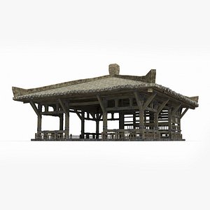 3D Large pavilions palaces ancient Asia
