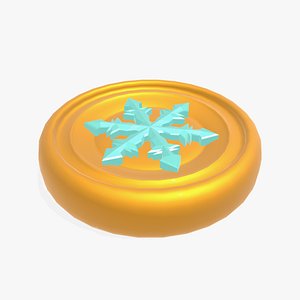 3D ice spell token