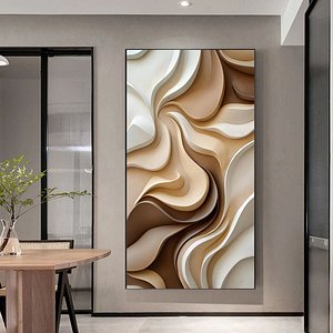 3D model Modern wavy Relief Panel Wall Decor Set STL Mural CNC 337