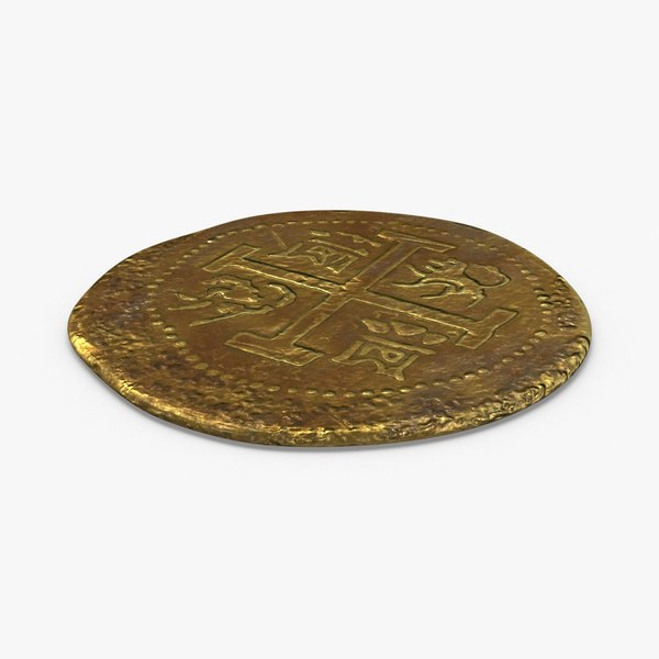 gold-coins-dirty---coin-1-flat 3D model