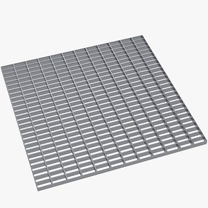 Open mesh steel grating flooring