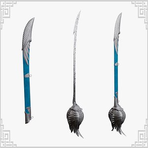 3D model Medieval Fantasy Saber Harpys Grace