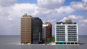 3D Tw Street Dual Lanes 01 model