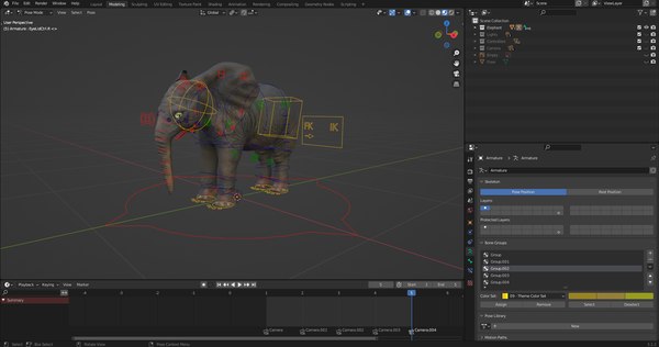 modelo 3d Fur Baby Elephant Rigged in Blender - TurboSquid 1949937