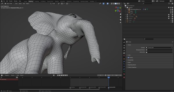 modelo 3d Fur Baby Elephant Rigged in Blender - TurboSquid 1949937