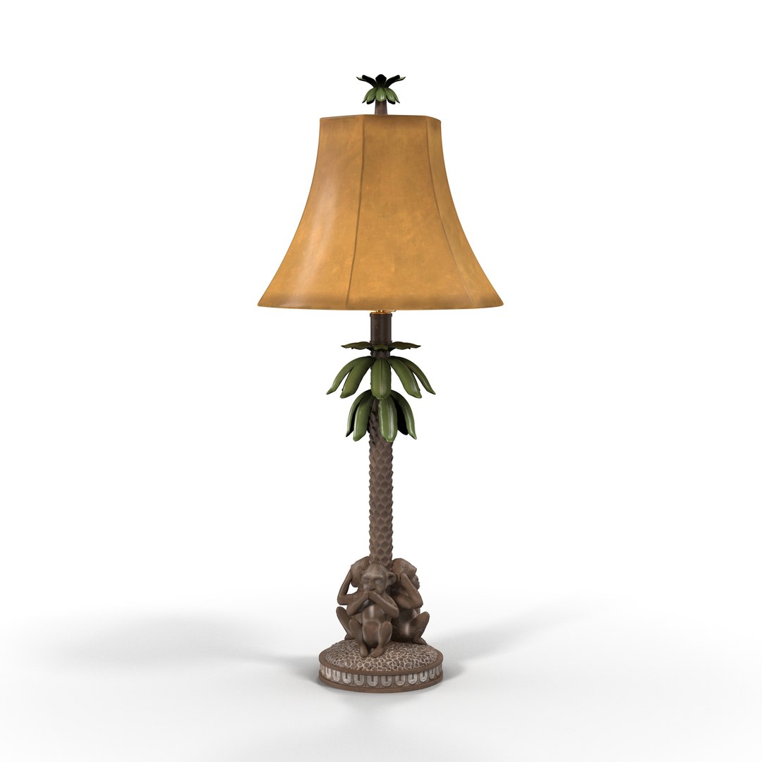Table Lamp Monkey Palm 3D Model 3D model preview
