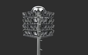 High mast lighting tower 3D model 3D model