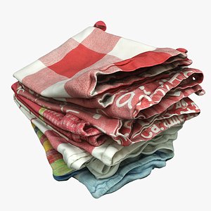 pile towels 3D model