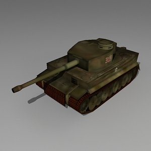 german tiger tank 3d model