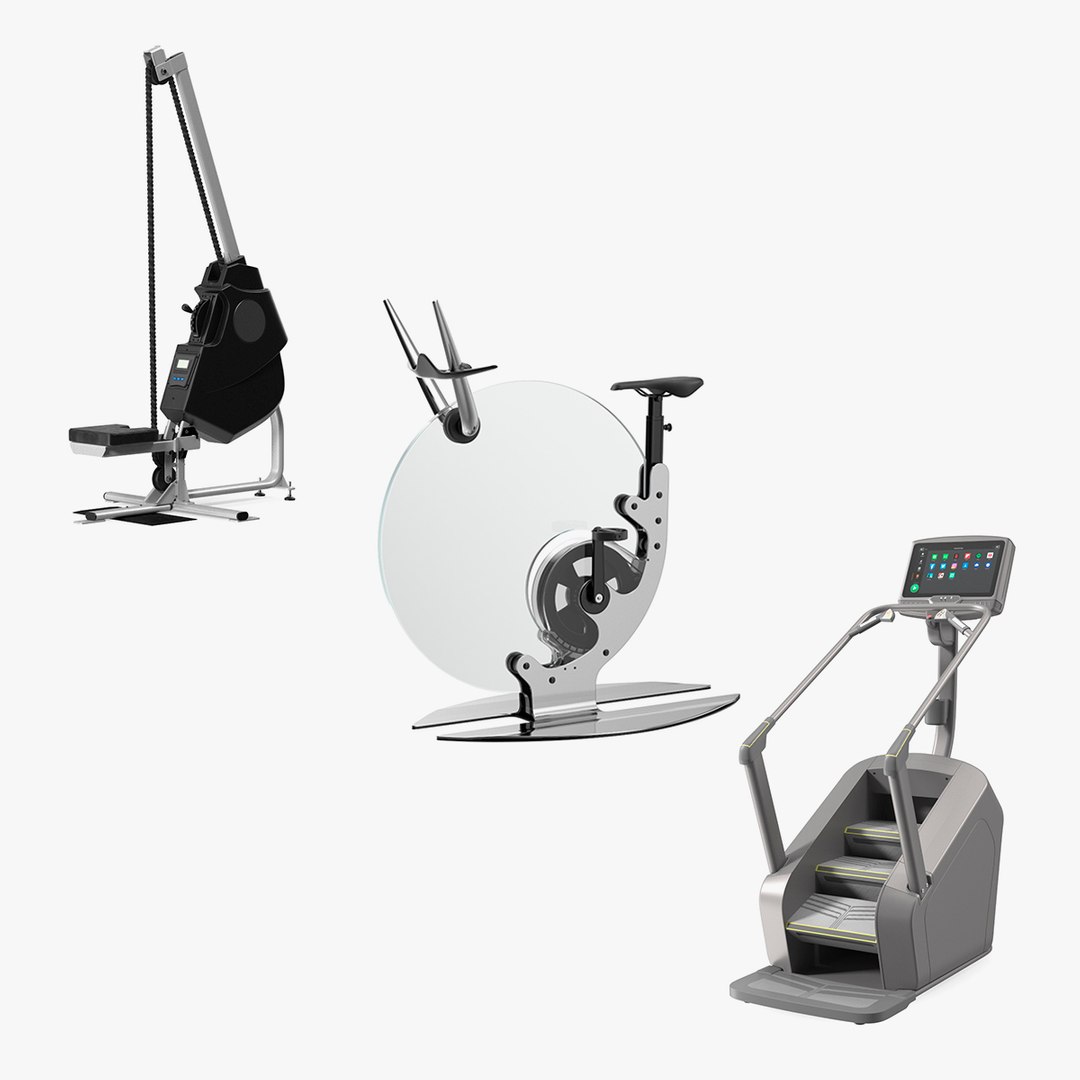 Workout Machines Collection 3D model preview