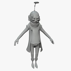 3D model professor rigging animation