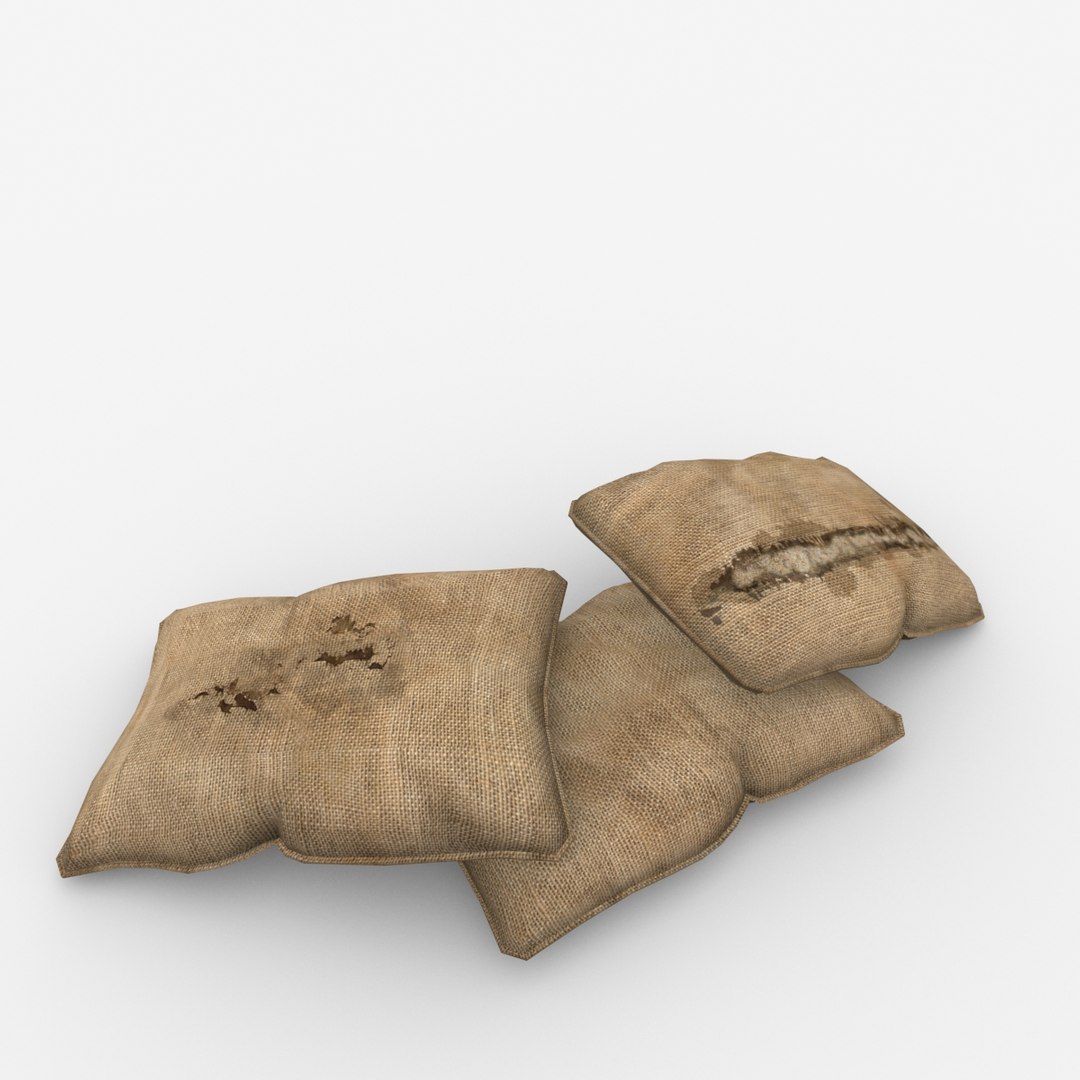 3d sand bags model