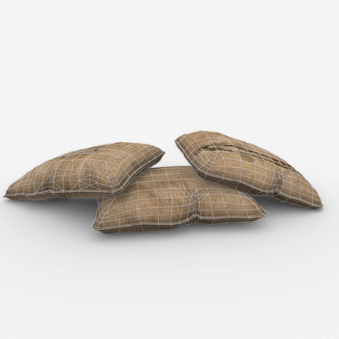 3d sand bags model