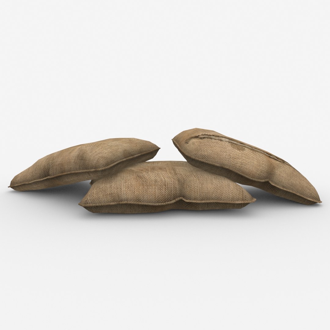 3d sand bags model