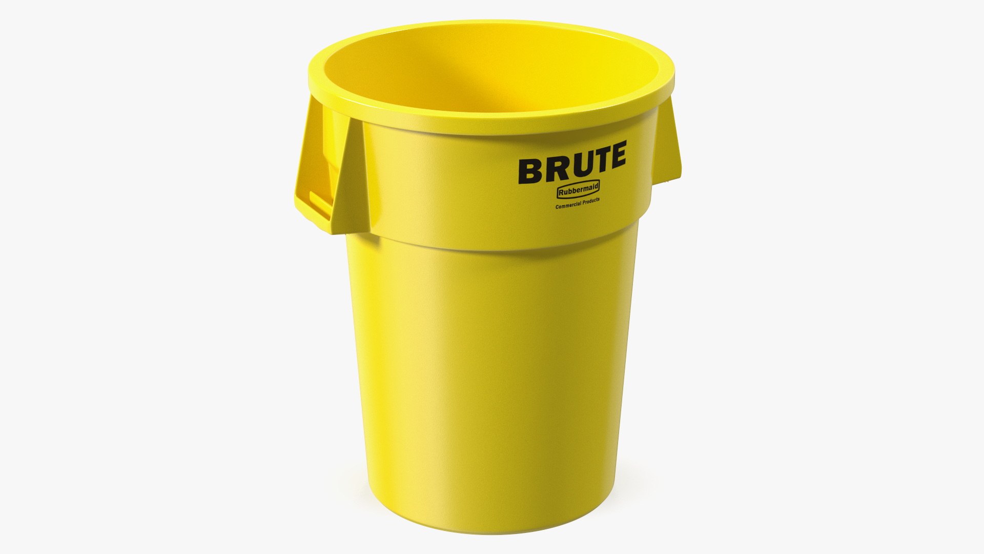 Rubbermaid Commercial Brute Vented Trash Yellow 3D model preview