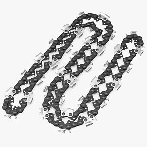 3D model Black Chain for Chainsaw Folded