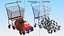 3D model Supermarket Toy Shopping Carts  Collection