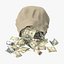 money bags open 3d max