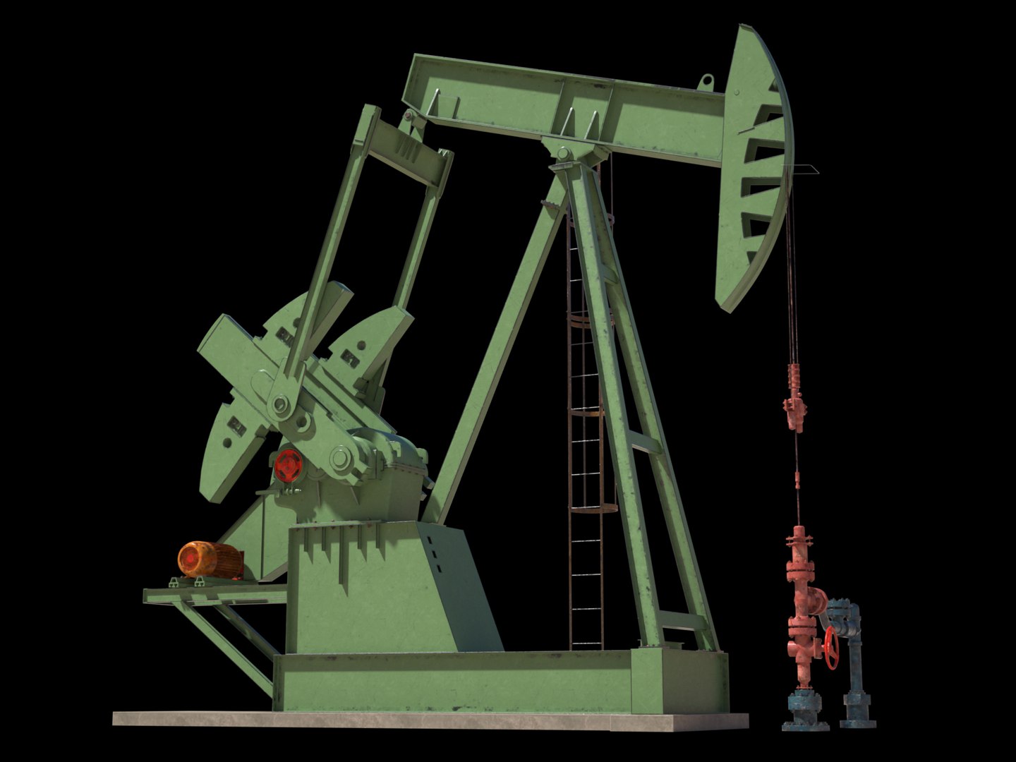 Oil Pump Jack 3d Model