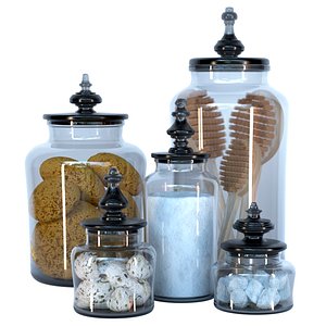 3D Collection of bathroom accessories in classic style 51 model