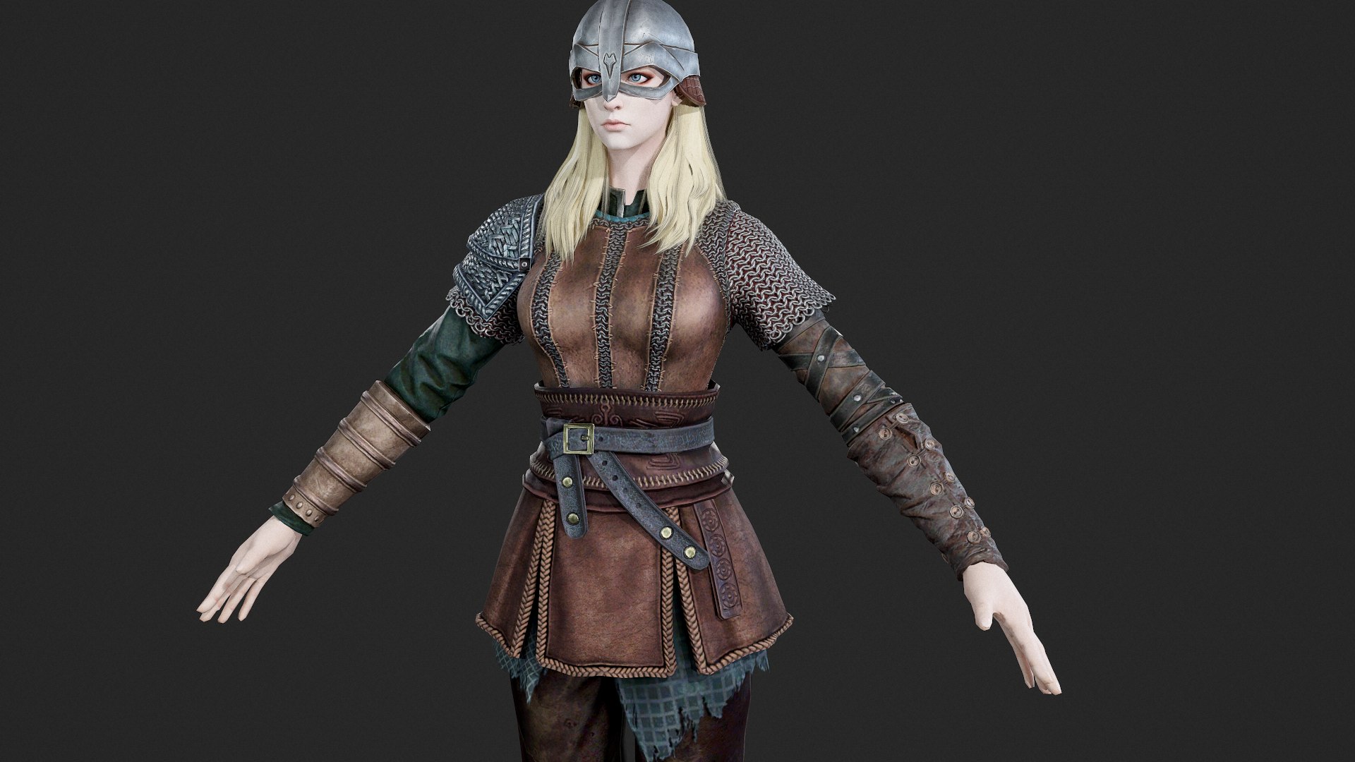 3D Model Viking Girl - TurboSquid 2145708
