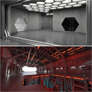 2 Sci-fi Interiors Set