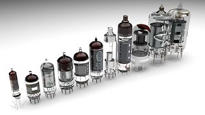 Vacuum Tubes Set 3D model