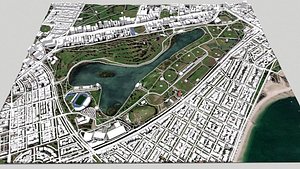 The Albert Park Circuit Melbourne Australia 3D model