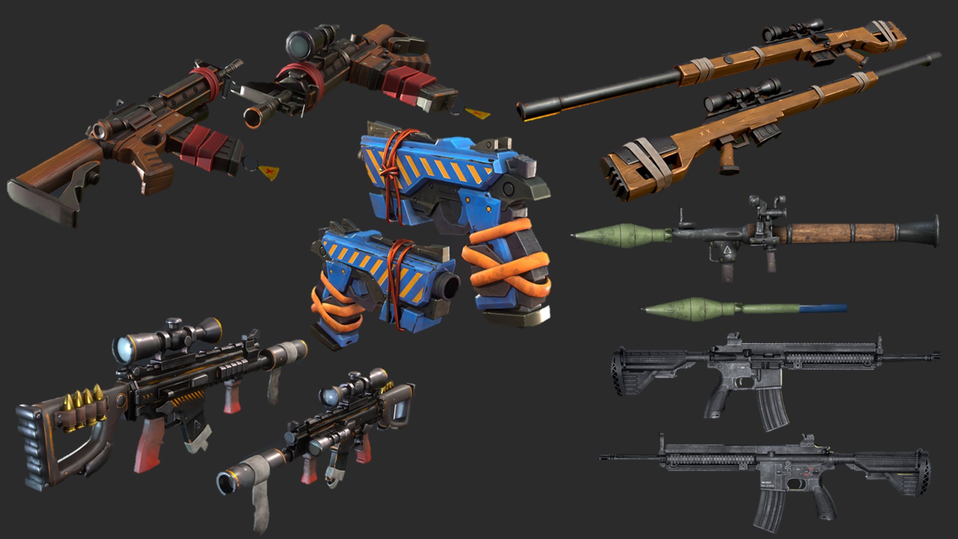 3D Super Weapons PBR Pack | Stylized Game-Ready Guns for Unity &amp; Unreal https://p.turbosquid.com/ts-thumb/0M/GuR8aZ/EN/3/png/1781336586/1920x1080/fit_q87/a53fcdcc2ff51754fe6172719e01d5a0aea6b7e7/3.jpg