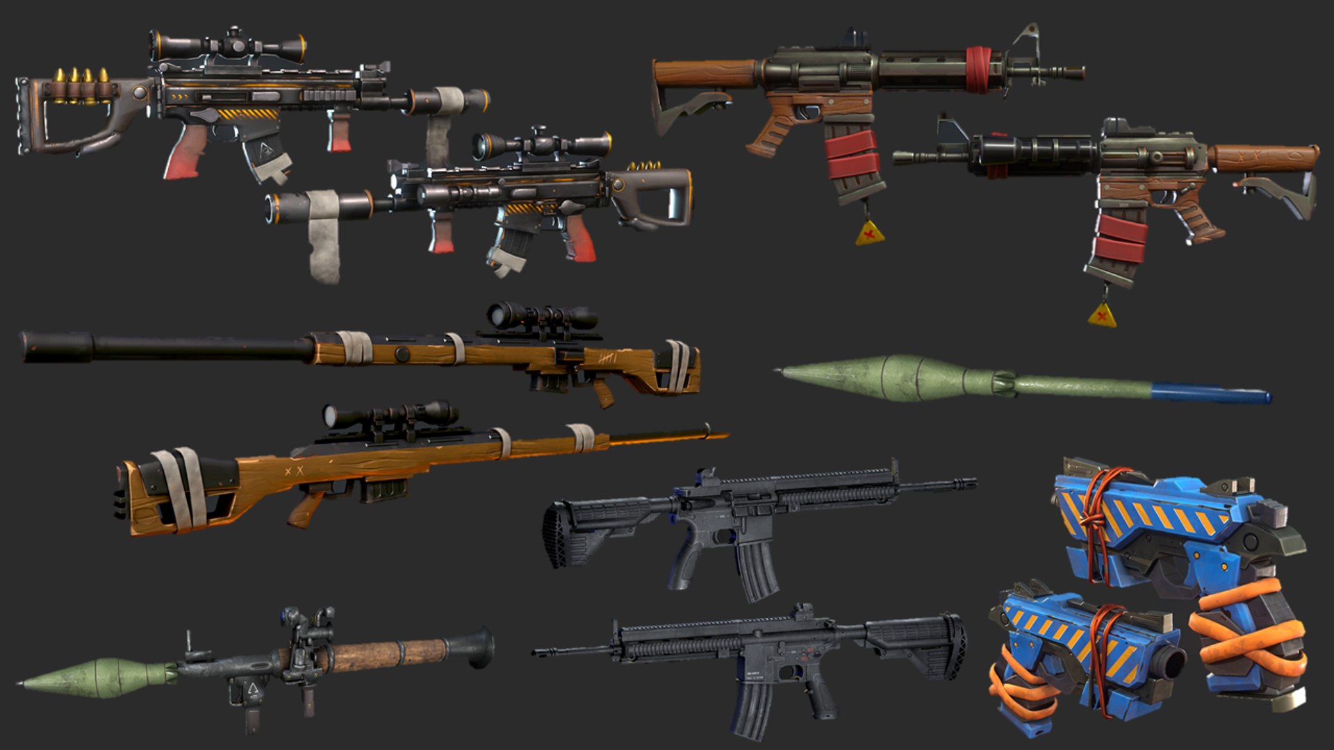 3D Super Weapons PBR Pack | Stylized Game-Ready Guns for Unity &amp; Unreal https://p.turbosquid.com/ts-thumb/0M/GuR8aZ/Fi/2/png/1781336584/1920x1080/fit_q87/96689cfb0b376fb519db48d189cb953d0d65e0a7/2.jpg