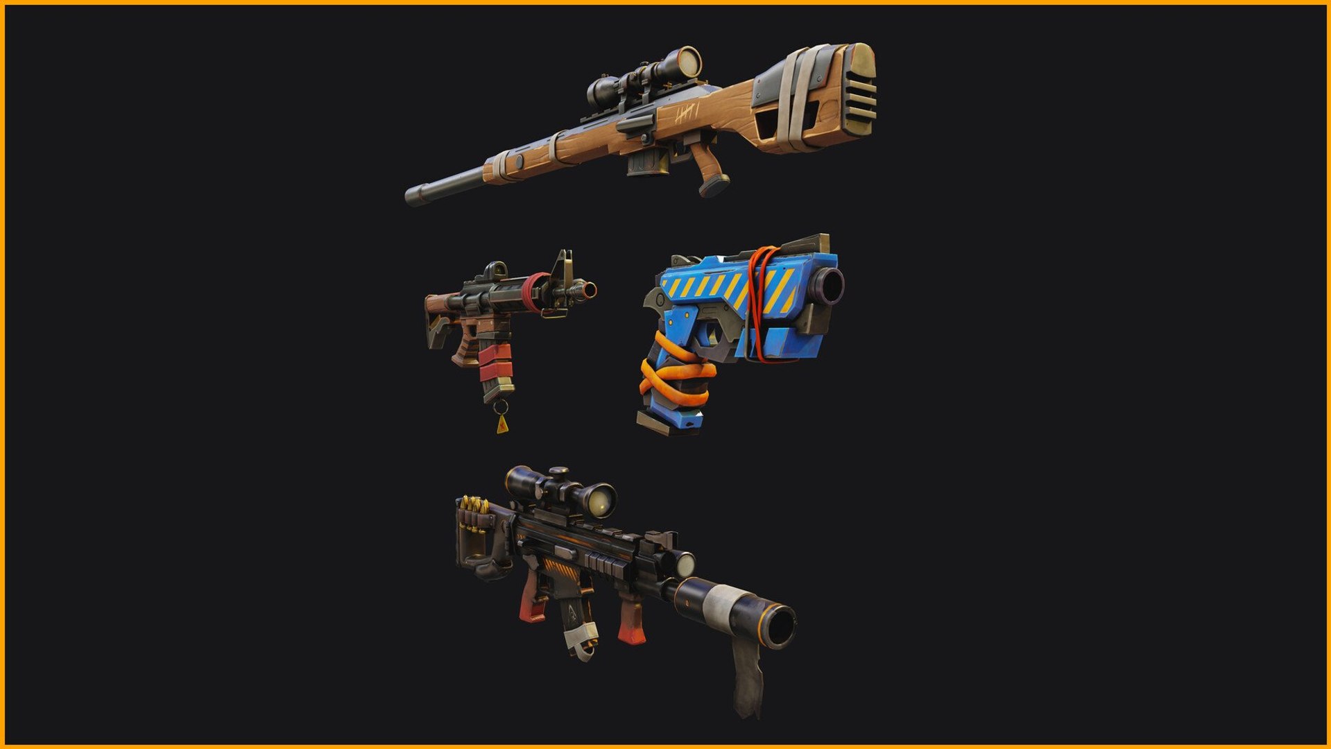 3D Super Weapons PBR Pack | Stylized Game-Ready Guns for Unity &amp; Unreal https://p.turbosquid.com/ts-thumb/0M/GuR8aZ/VL/3/jpg/1781336605/1920x1080/fit_q87/9167df0a7d54685d82ea1ec0a867a353e8bc6225/3.jpg